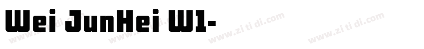 Wei JunHei W1字体转换